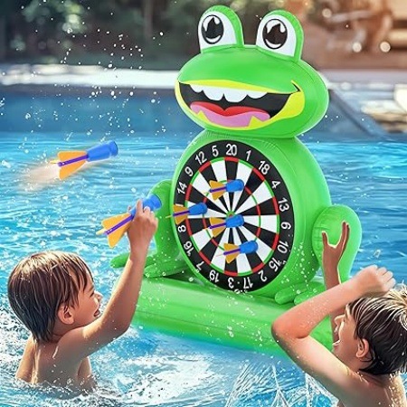 Swimming Pool Inflatable Frog Flying Chess Board Game Pool Games for Beach Backyard Summer Water Toys for Boys and Girls
