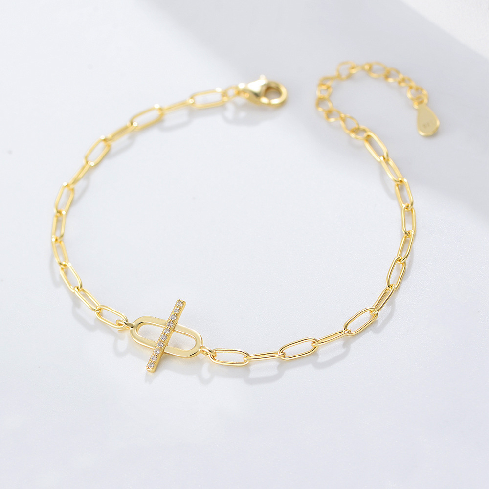 925 Sterling Silver Bracelets Original Design Simple Style display picture 2
