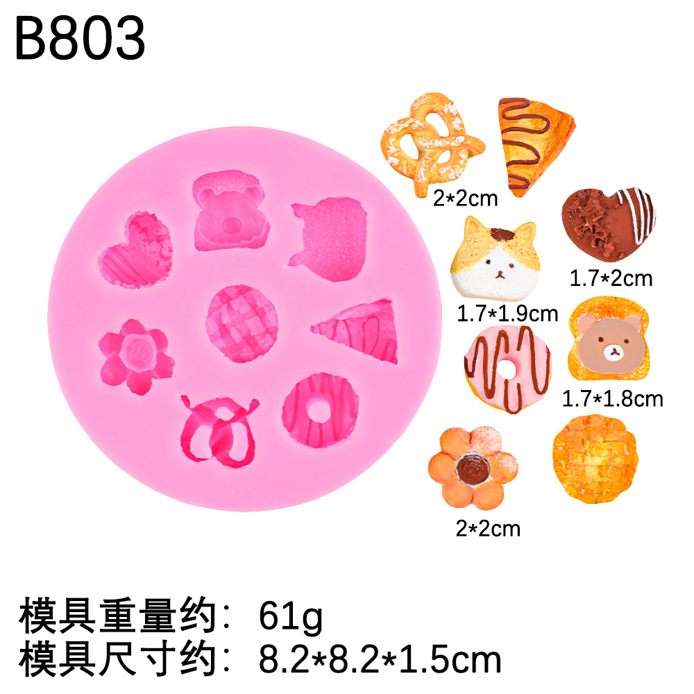 Mini galletas de hueso, pastel pequeño, molde de plástico de piedra, yeso de bricolaje, vapor de queso, adornos de chocolate, molde de silicona