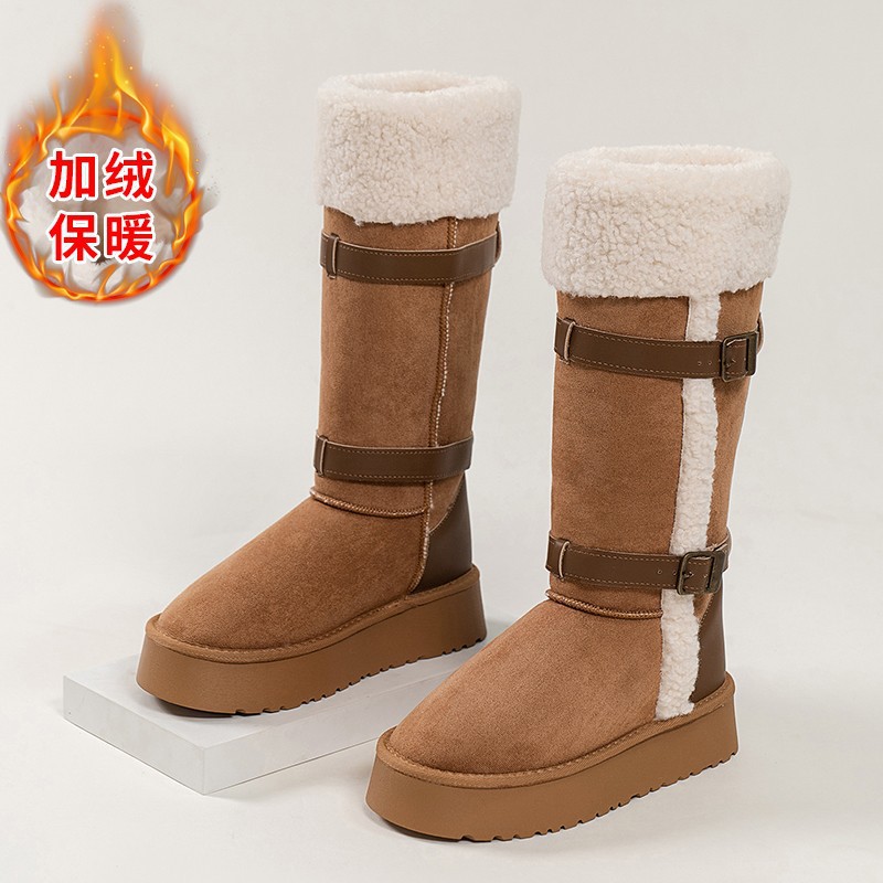 Keep warm non-slip high boots for traveling