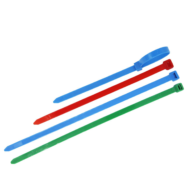 Auto-bloqueo de color nylon cable corbata grande al por mayor tamaño pequeño bolsas de color de plástico fuerte cable rojo lazo mixto