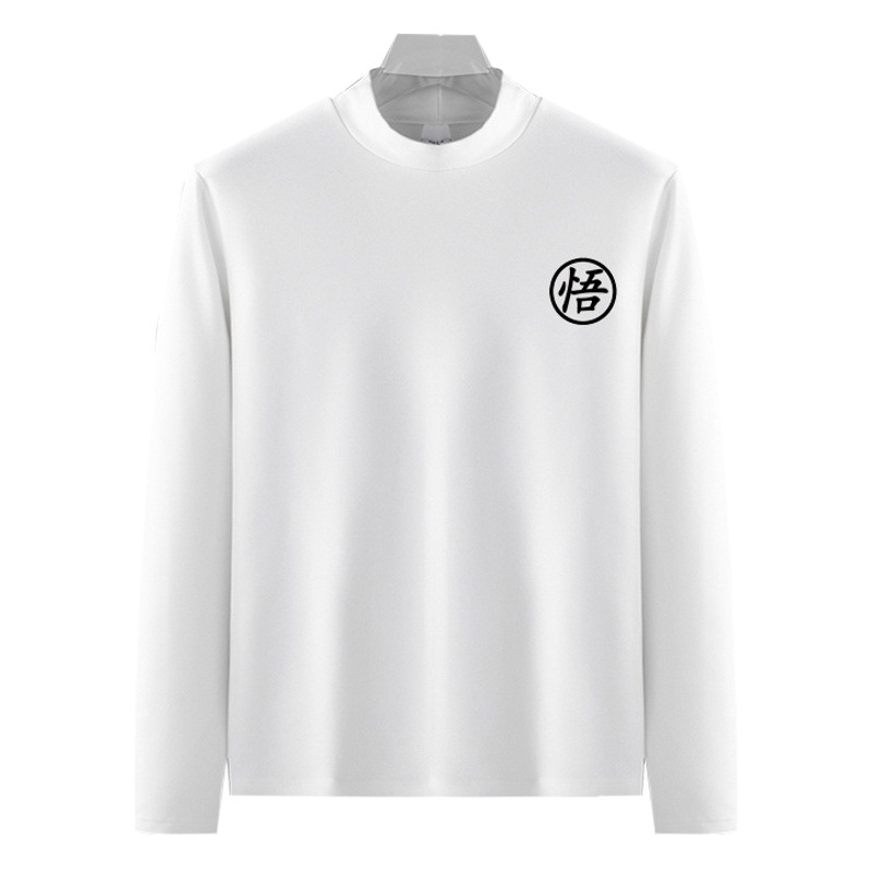 De terciopelo camisa de fondo de los hombres medio cuello alto negocio manga larga otoño e invierno marca de moda ins color sólido Youth de Velvet ropa interior térmica