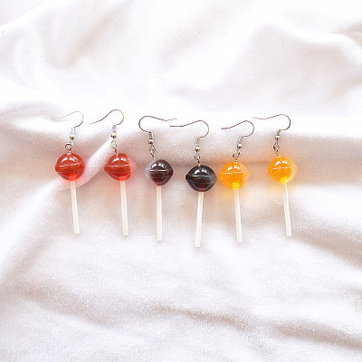 Europe and America simulation re-ment  Earrings personality Sweet originality three-dimensional Multicolor circular Lollipop Simplicity have more cash than can be accounted for Earrings