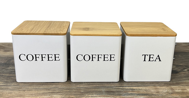 insTEA, COFFEESUGAR tres combinaciones de té, café, fruta, té, dulces, caja de lata, caja de regalo
