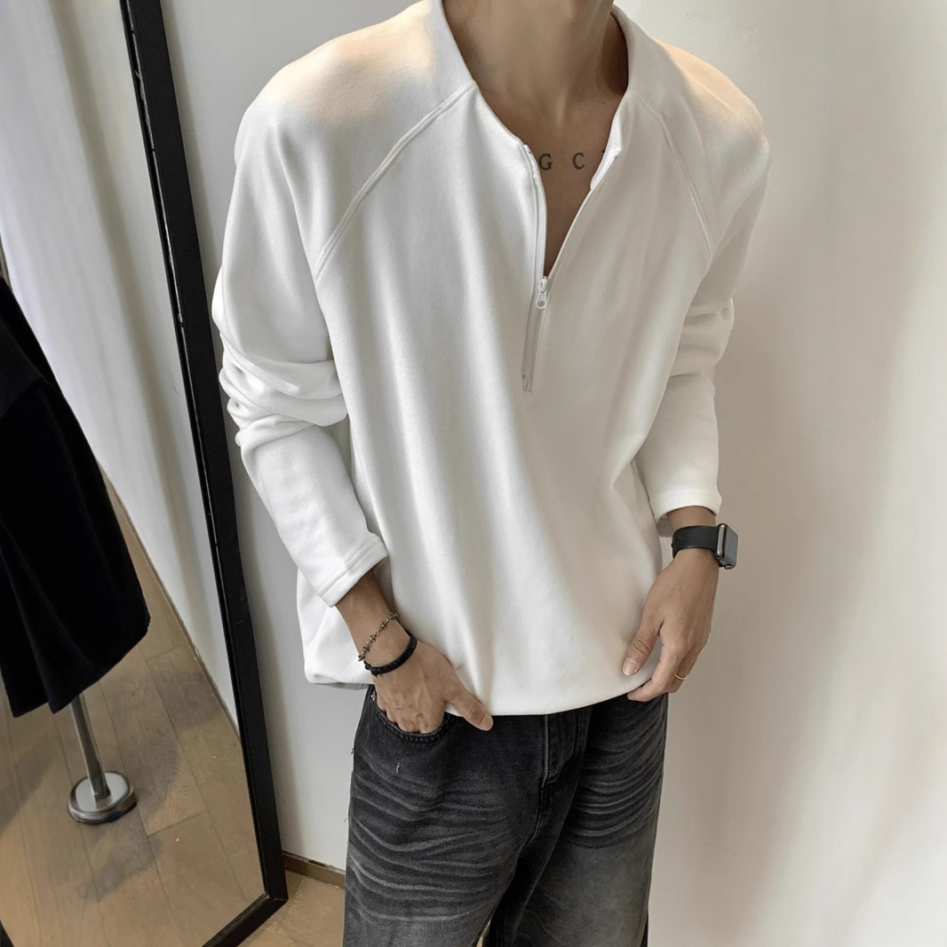 Men's Long Sleeve Henley T-shirt For Men Autumn Winter Style_voghion.com