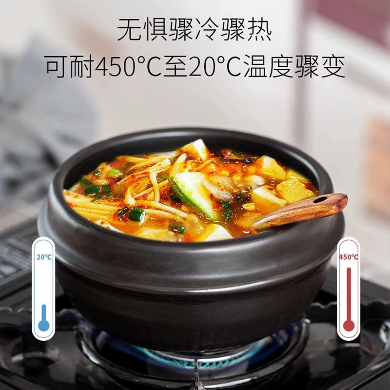 Korean stone pot bibimbap Специальный глиняный горшок для риса кимпаб, маленькая кушанка, рис, лапша, рагу, керамический желтый стейк куриный рис