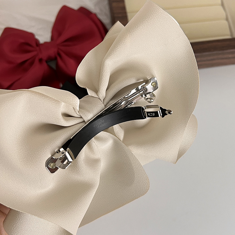 Sweet Solid Color Bow Knot Cloth Hair Clip 1 Piece display picture 2