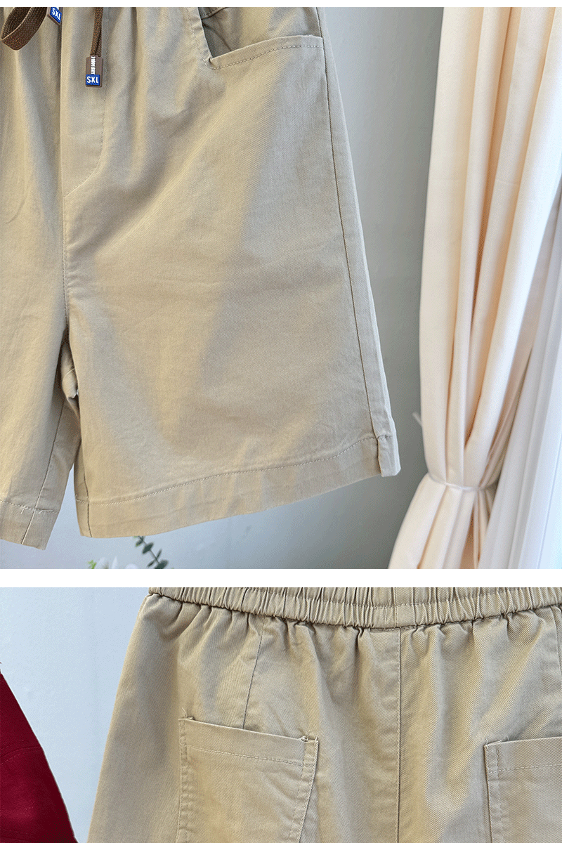Quần short nữ dáng rộng 5 phân cotton wash phong cách Hàn Quốc — đen chi tiết 1