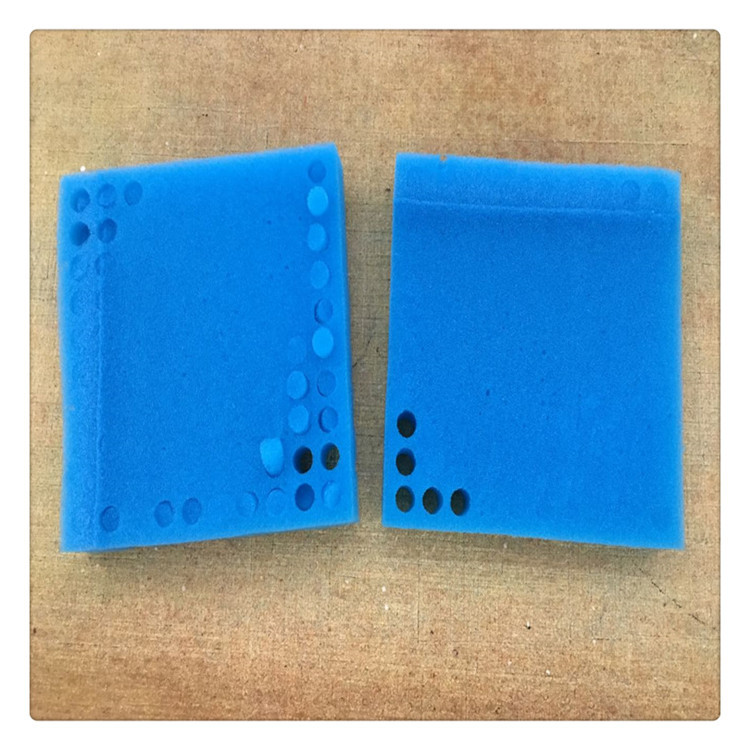 厂家定做 蓝色汽车塞缝填充海绵柱子 清洁过滤实心圆海绵