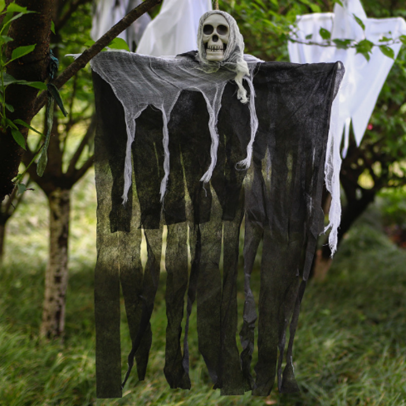 Decoración de Halloween colgando fantasma pulsera fantasma patio colgante horrores cráneo monjas fantasmas cortina de puerta fantasma atmósfera decoración props