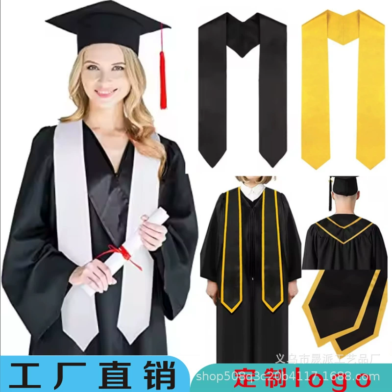 Пояс для выпускников бакалавриата, индивидуальные церемониальные плечевые ремни для магистров и докторов, чистая шаль для почетной награды на президентской кампании