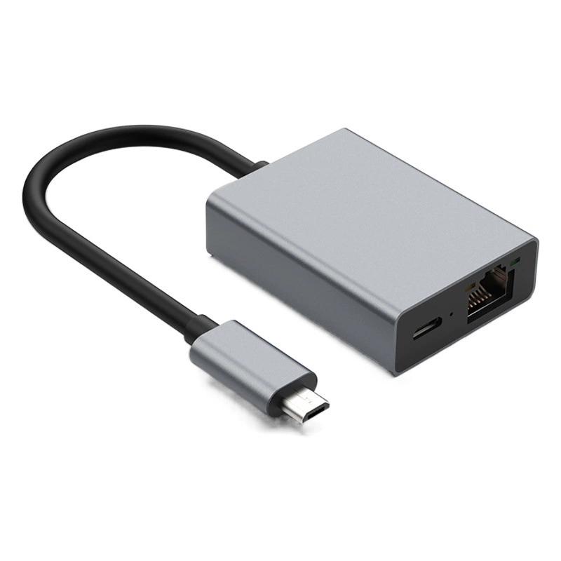 Док-станция расширения TypeC два-в-одном PD100W с гигабитной сетевой картой Micro-сто-мегабитная сетевая карта, трансграничная Горячая продажа док-станция