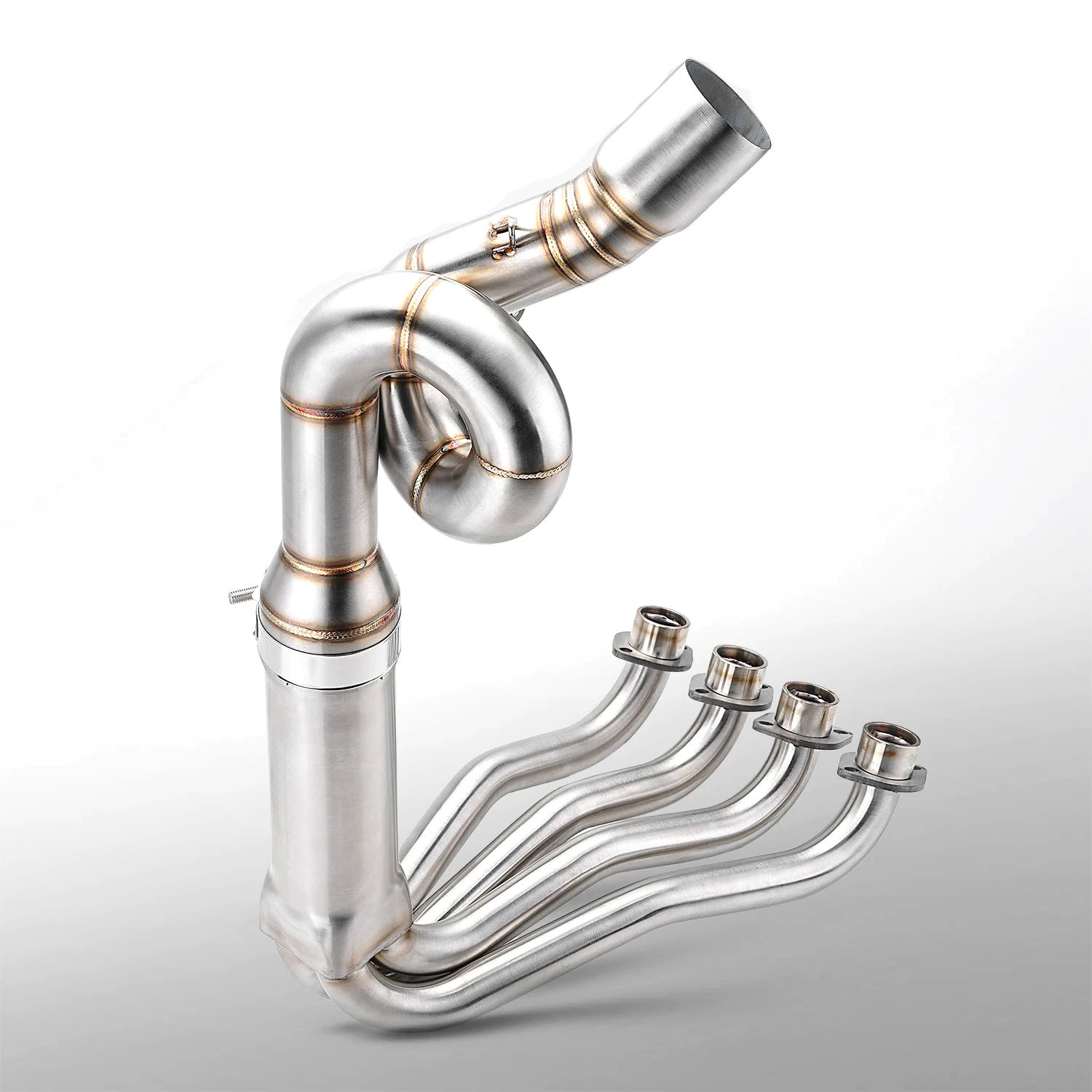 Suitable for ZXMOTO Zhangxue 500RR motorcycle exhaust pipe modification, front section stainless steel 60MM non-destructive installation