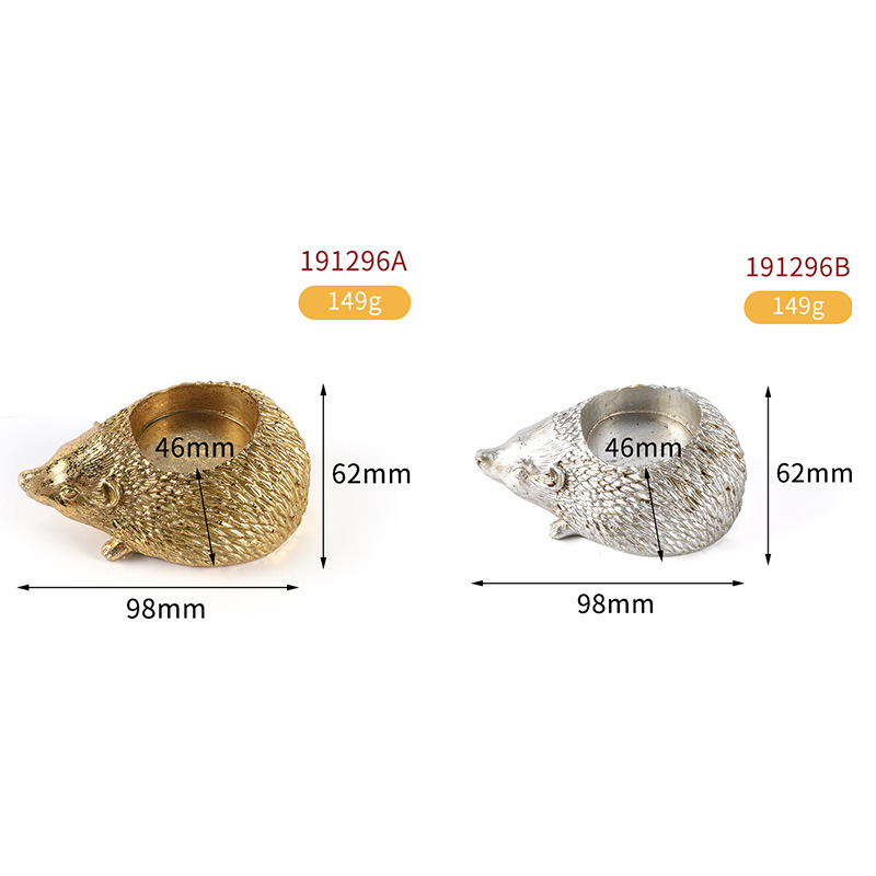 Amazon nueva resina erizo candelabro decoración creativa hogar sala de estar vela titular decoración budista salón joyería al por mayor