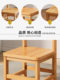 Solid wood stool home living room low stool children's backrest small chair Internet celebrity round stool small simple square stool
