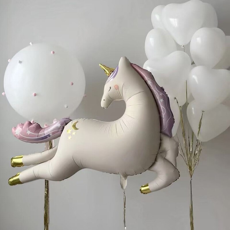 Ins Fantasy Unicorn Aluminum Film Balloon Baby Birthday Party Scene Atmosphere Decoration Arrangement Photo Props