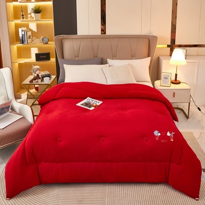 太阳绒大豆被子冬被大红婚庆加厚被芯 2022新双A类母婴级秋冬棉被