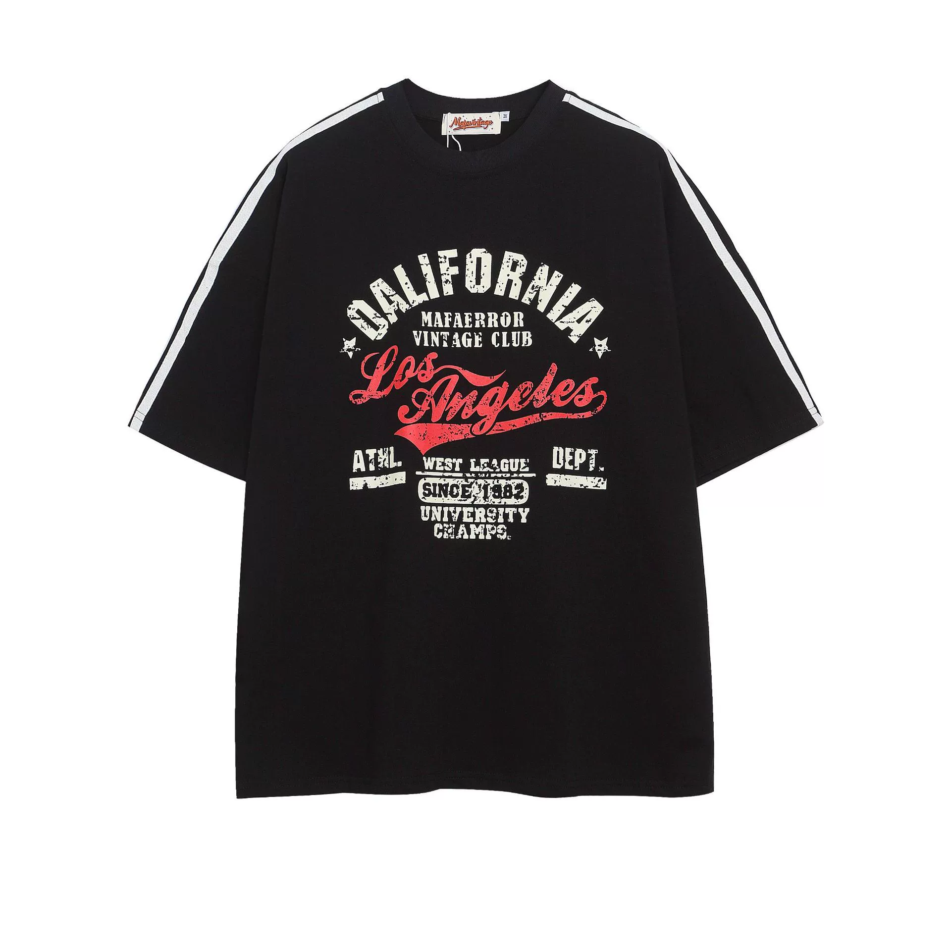 Trend retro summer T-shirt for men and women, American style, loose fit