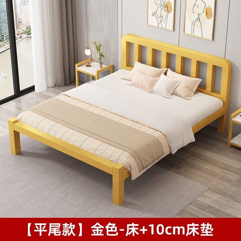 铁艺床加固加厚双人床1.8铁床单人1.0米铁架床现代简约1.5m家用|undefined