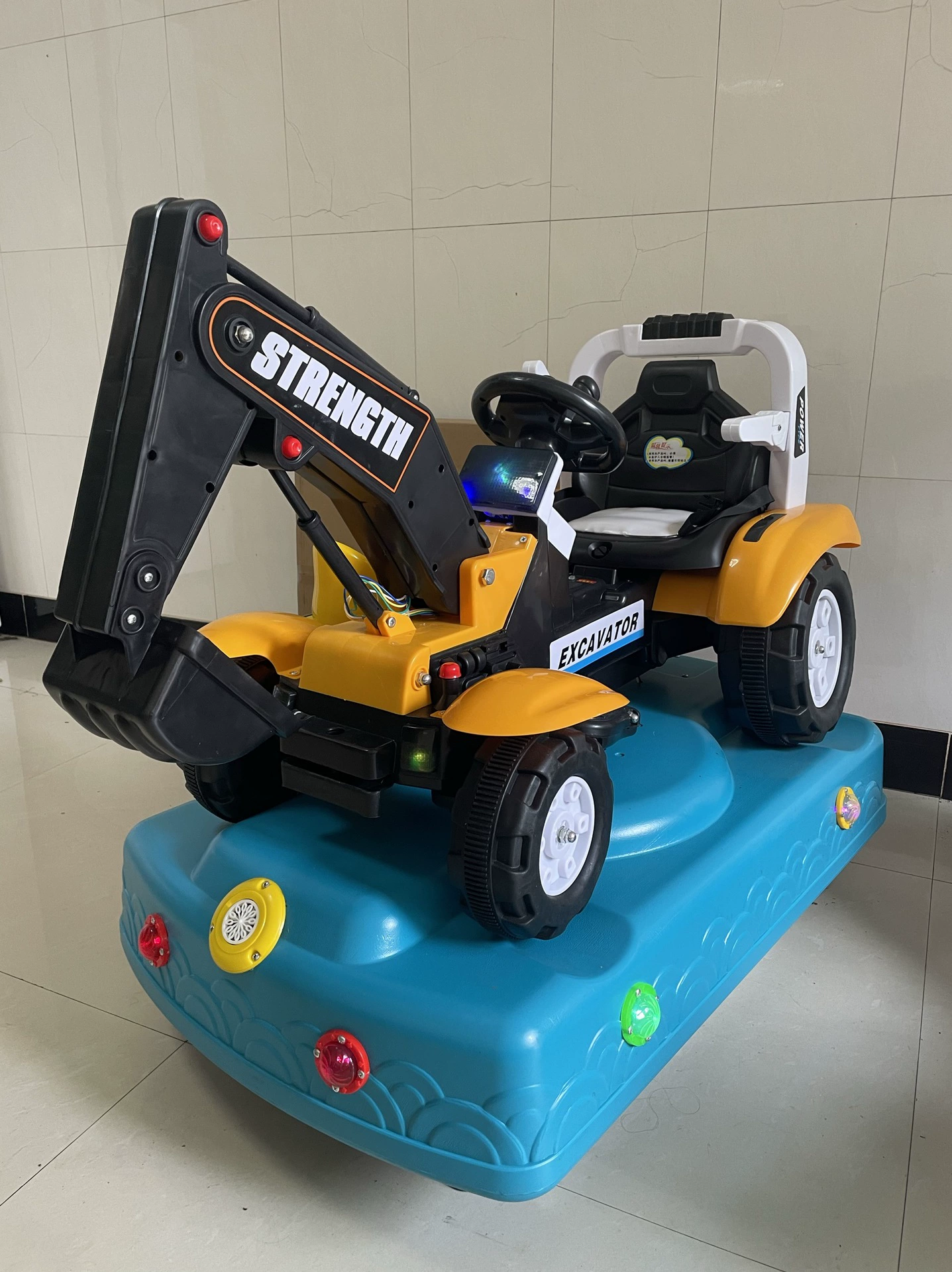 Новая электрическая детская игрушка-экскаватор на монетах, качалка-лошадка, качалка-машина для коммерческого использования на входе в супермаркет.