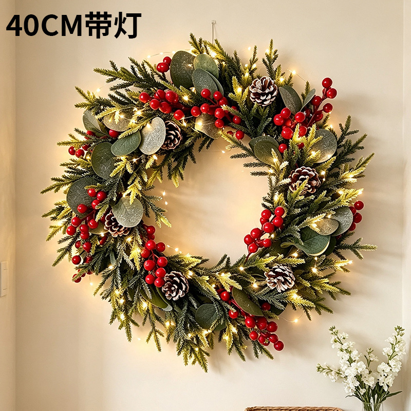 Inventario creativo transfronterizo nueva guirlanda de Navidad PE guirlanda de ventanas decoración de ventanas decoración de Navidad al por mayor image 8