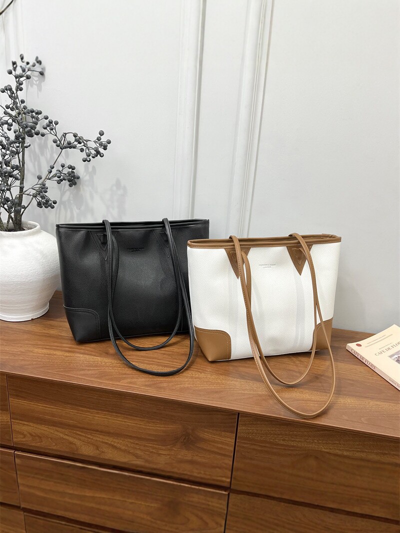Bolso Tote de Hombro para Mujer de Cuero Sintético PU con Gran Capacidad y Cierre de Cremallera para Uso Diario image 4