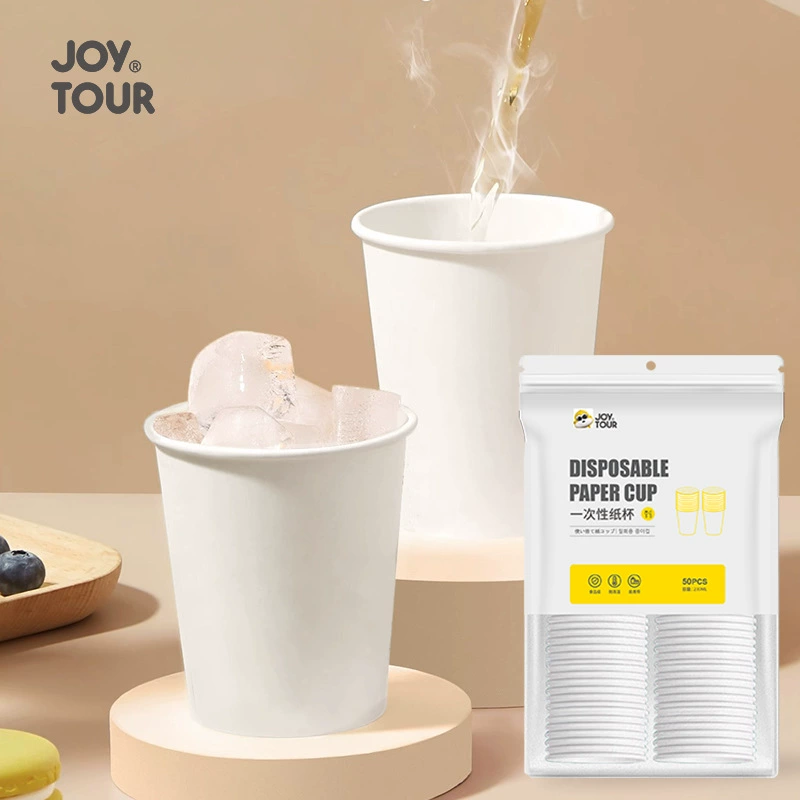 Утолщенные одноразовые бумажные стаканчики бытовые 50 бумажные стаканчики одноразовые питьевой воды чашки для горячих напитков Упакованные кофейные чашки оптом