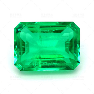 high quality cultivation of Colombian rectangular chamfered emerald bare stone 6x 8mm green green zirconium square