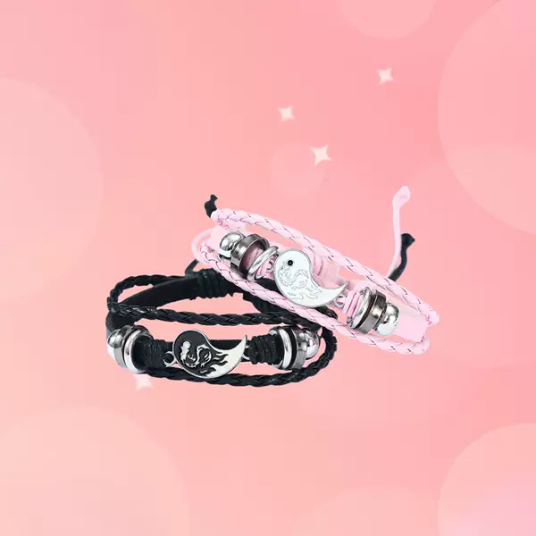 Two-Dimensional Yin-Yang Dragon Pattern Woven Bracelet for Men and Women, Couple Style, Niche Design Bracelet, Trendy and Cool Personalized Jewelry