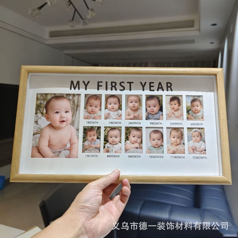 Baby's First Birthday Commemorative Photo Frame Table 12-Month-Old Baby Growth Record First Birthday Photo Frame Baby's First Birthday Commemorative Photo Frame Table 12-Month-Old Baby Growth Record First Birthday Photo Frame