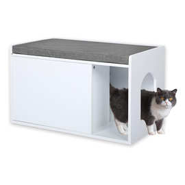 跨境外贸人宠共用宠物家具换鞋凳长条坐凳入户凳猫砂盆箱柜猫厕所
