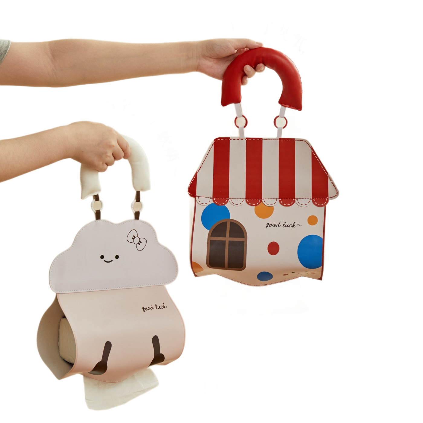 Cute Animal Wall-Mounted Tissue Holder - Waterproof Bathroom & Car Multi-Use | Soft TPU Dispenser With Adhesive Hooks, Fits Standard Rolls | Bath, Kit_voghion.com