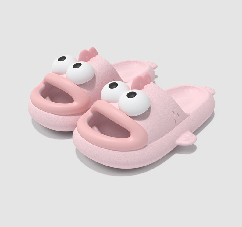 Hermoso Zhibao con zapatillas de pez payaso mujeres PVC pisar mierda sensación de hogar en línea interior extraña zapatillas frías para usar fuera