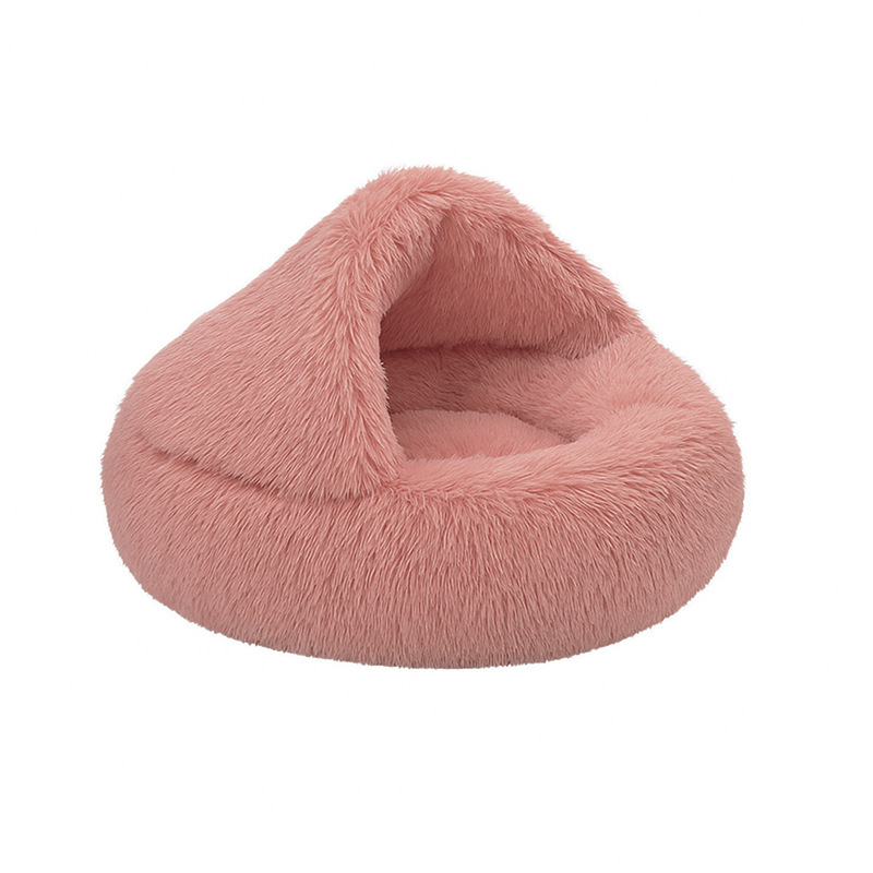 Cama para Gatos Semicerrada en Forma de Concha, Cálida para Invierno, Cama para Mascotas, Cama Semicerrada para Perros, Cama para Perros, Cama para Gatos Cerrada con Soporte
