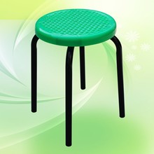 厂家直供塑料凳子透气塑料圆凳工作凳 快餐店钢塑椅网孔圆形椅子
