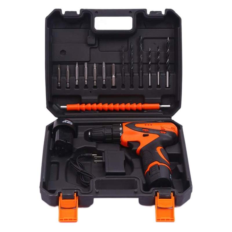 Práctico hogar hardware herramienta Caja de Herramientas multifuncional portátil de litio taladro eléctrico decoración reparación Caja de Herramientas