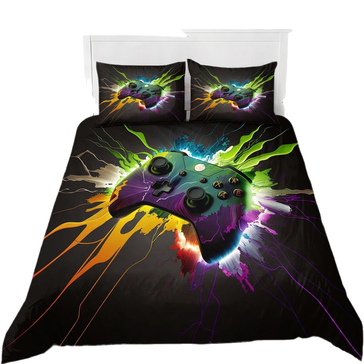 Textil doméstico transfronterizo abrasivo digital impresión quilt kit retro mango de juego fuente fábrica asume TEMU / JIT