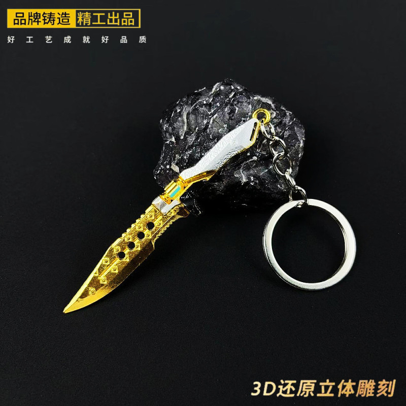 暗区游戏周边迷你赢家通吃小刀合金钥匙扣挂件金属小号书包挂饰|undefined