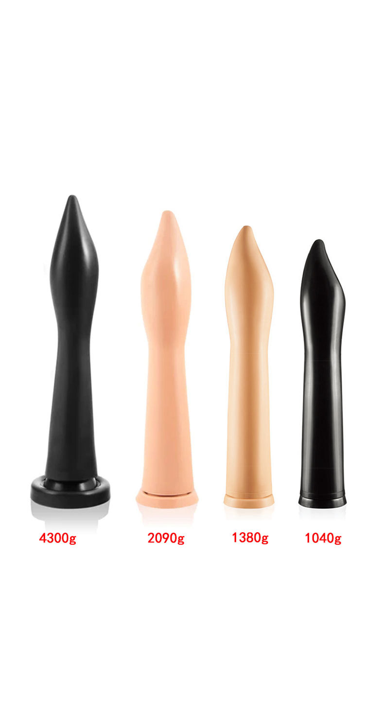 Extra-Large PVC Anal Plug Dildo, 37.5 cm Black-Brown, Suction-Friendly Base — detail image 5