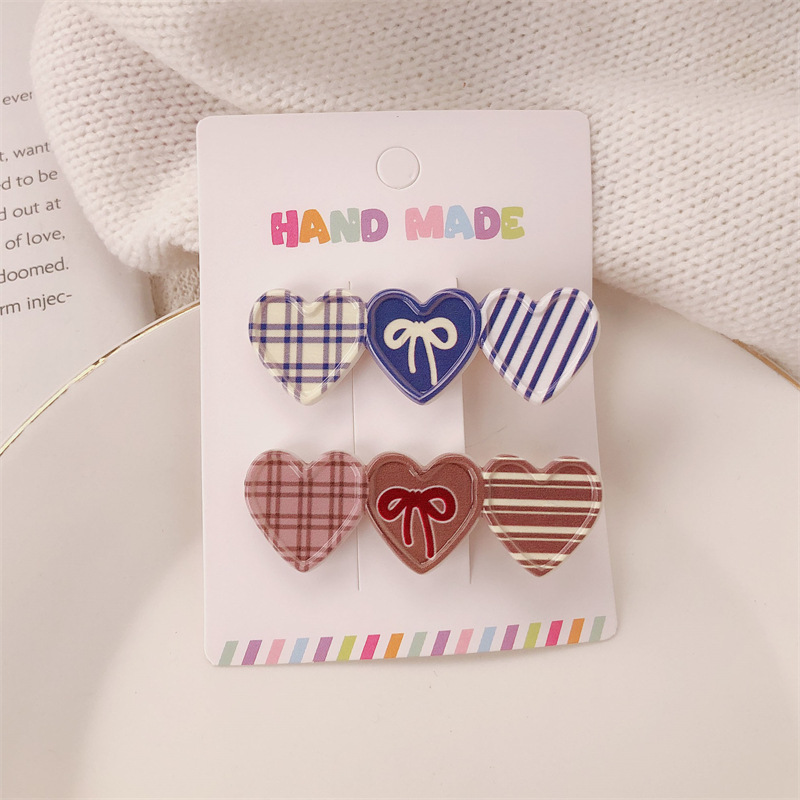 Nuevo amor arco pato boca clip de cabello dulce corazón de la niña libre frente frente frisa lateral clip de cabello roto tocado