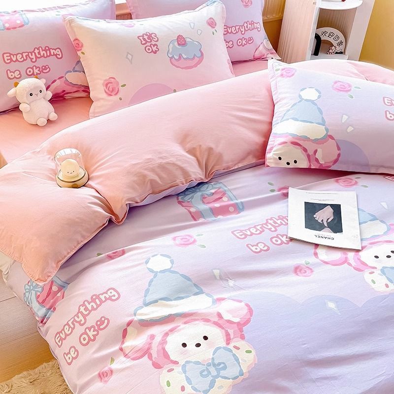 Funda de edredón gruesa de algodón puro pieza individual 100% algodón 150x200X230 funda de edredón cama individual dormitorio de estudiantes de invierno niñas