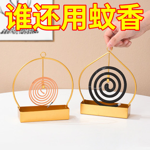 Mosquito Coil Holder for Home Use, Creative Iron Art Sandalwood Holder with Ash Tray, Fireproof and Anti-Scalding Incense Burner, Stainless Steel Mosquito Coil Box
