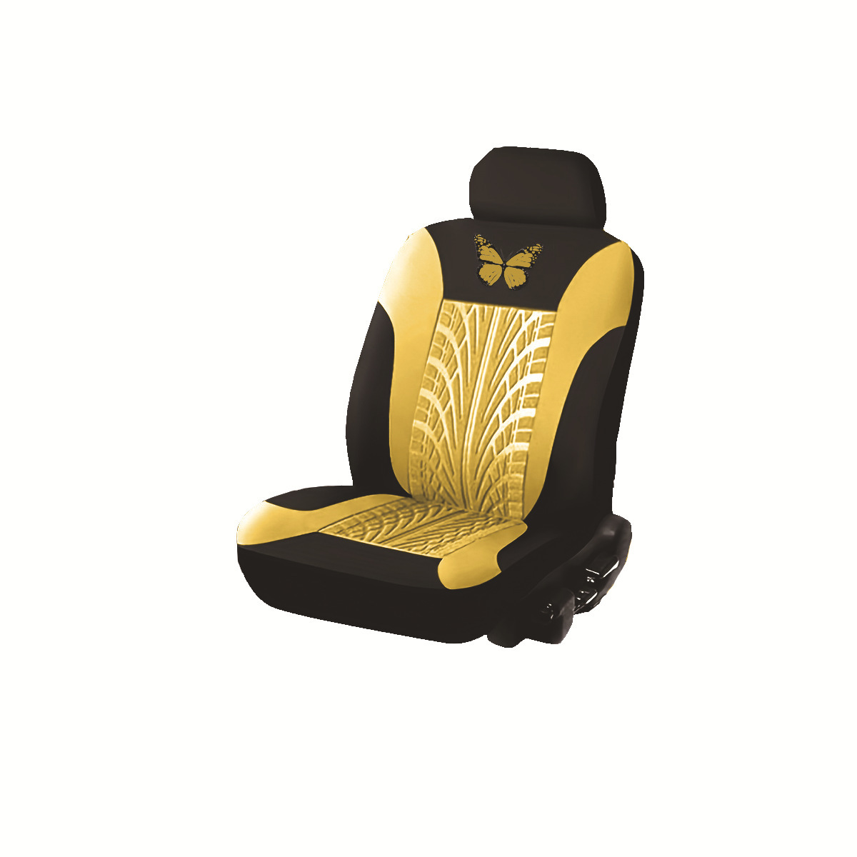 Moda mariposa pintada en caliente doble cojín de proceso de asiento de automóvil general cubierta de asiento transpirable suave y cómoda