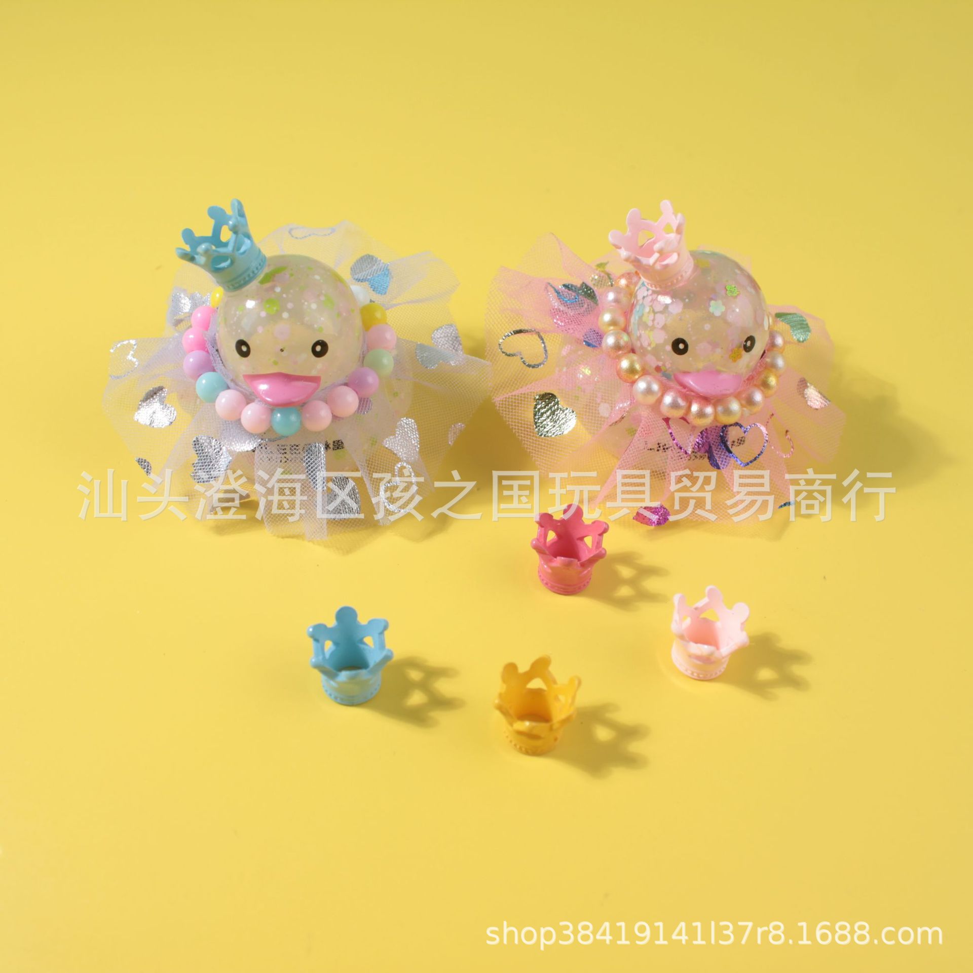 Accesorios de agua transfronterizos pato amarillo 8 sombrero bufandas decoración mano limón té de leche regalo