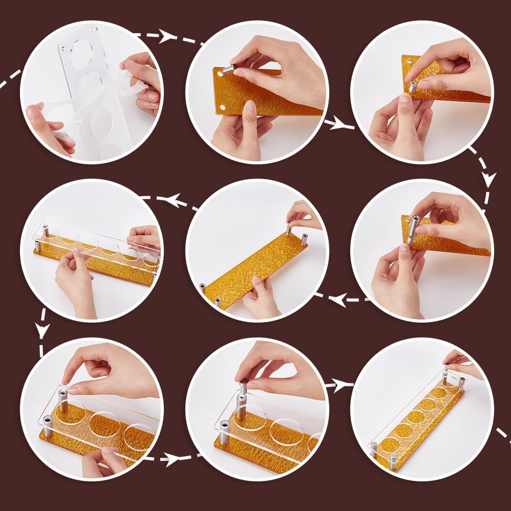 亚克力烈酒杯架 带 6 孔 3