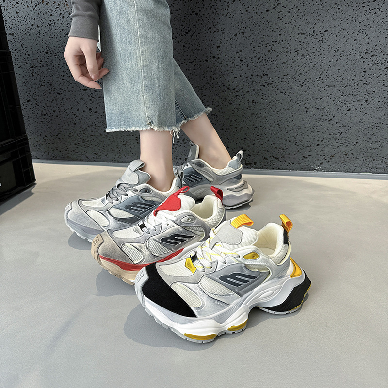 5XL wide clunky shoes women's Paris Liu Haoran catwalk platform height increasing couple sports casual fashion brand shoes 5XL wide clunky shoes women's Paris Liu Haoran catwalk platform height increasing couple sports casual fashion brand shoes