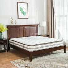 全實木床美式床1.8米雙人床婚床1.5m經濟款大床櫻桃木熙和家具
