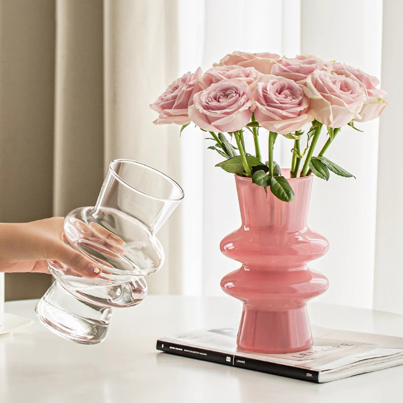 Vaso decorativo de vidrio estilo moderno para ornamento