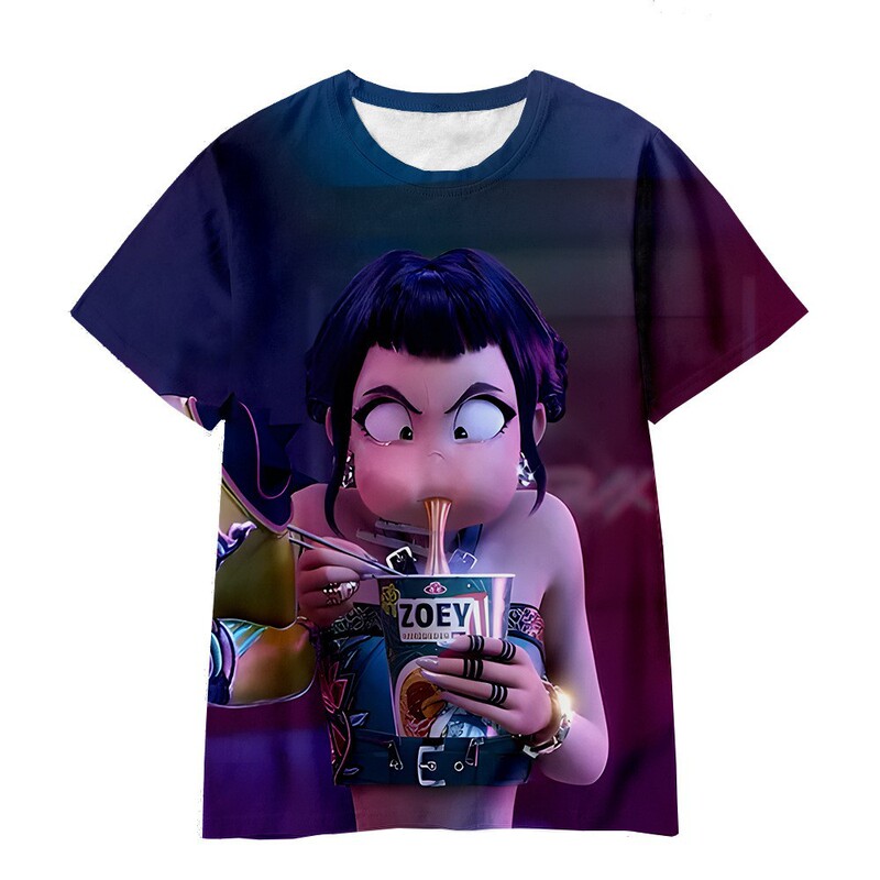 3D新品电影KPop Demon Hunters猎魔女团印花短袖T恤印花成人童装|undefined