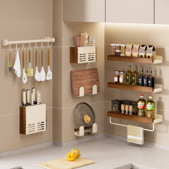 キッチン多機能収納ラック壁掛け調味料油塩ソース酢ナイフホルダー収納ラック用品家庭用収納ラック